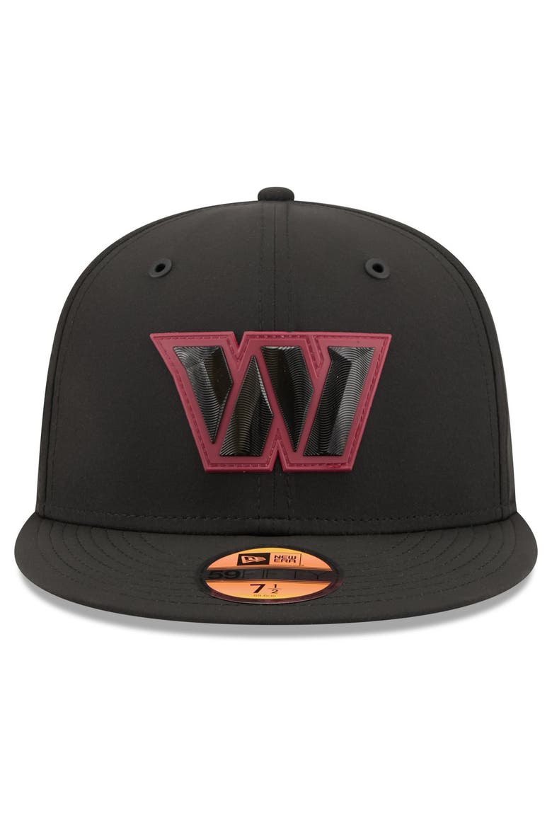 Men's New Era Black Washington Commanders 2026 Sideline 59FIFTY Fitted Hat, Alternate, color, Black