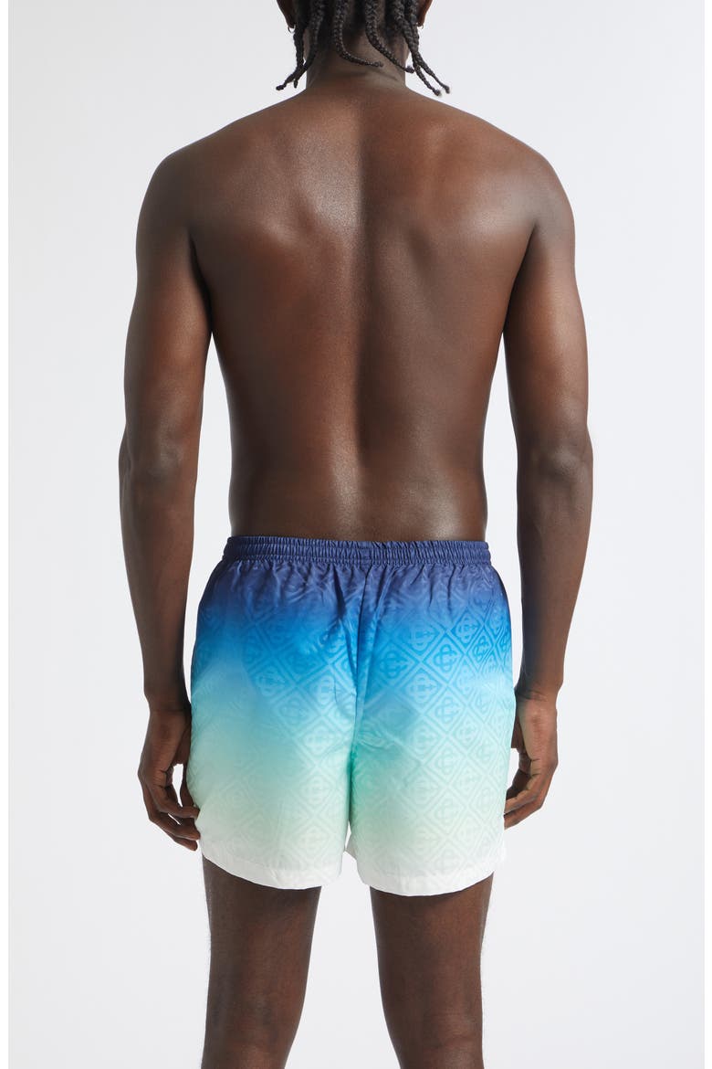 Gradient Monogram Swim Trunks, Alternate, color, MONOGRAM SWIM