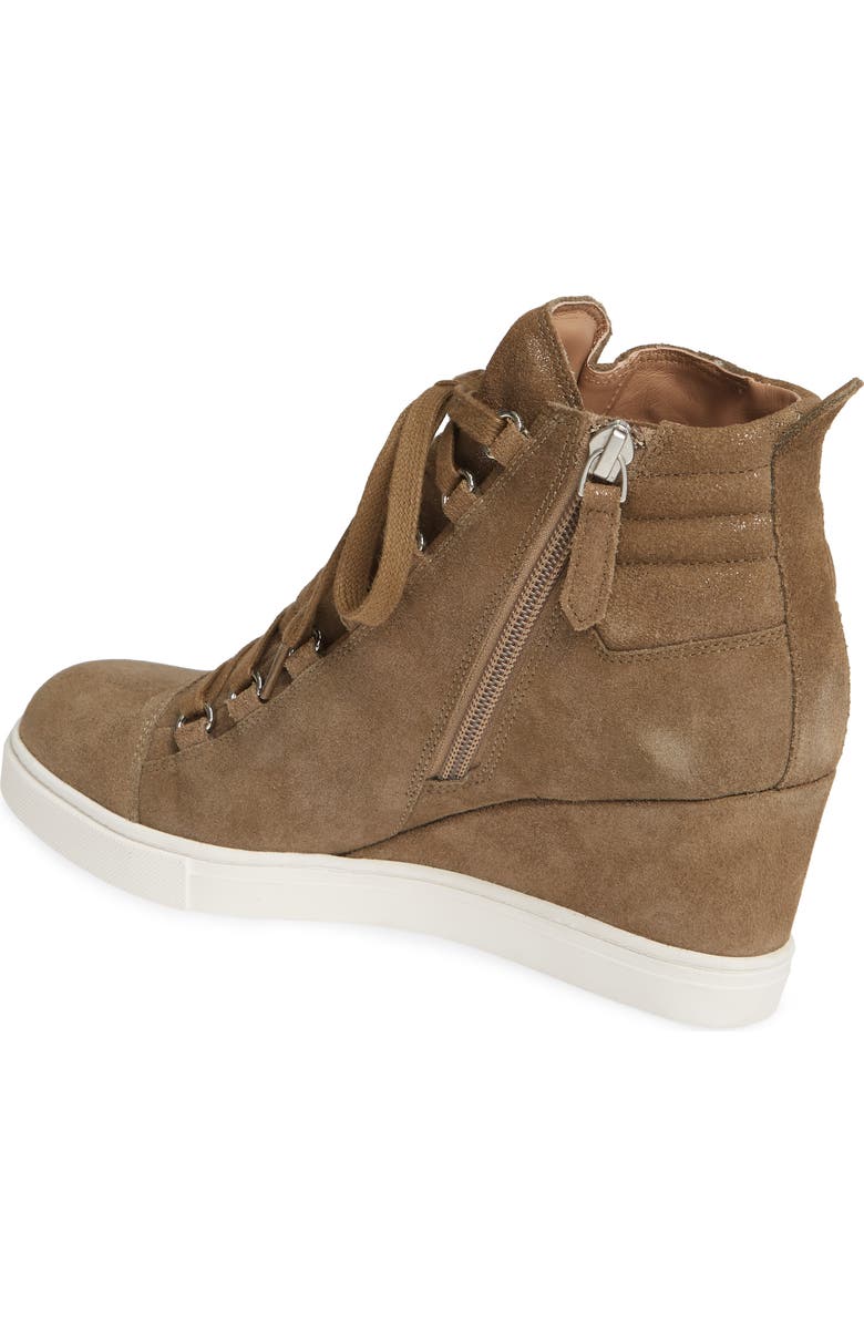 Linea Paolo Fenton Wedge Sneaker, Alternate, color, Taupe Suede