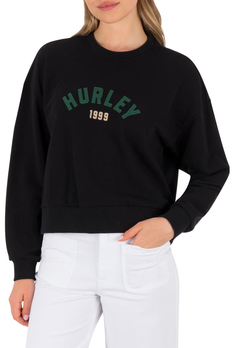 Worthy Boxy Cotton French Terry Graphic T-Shirt, Main, color, BLACK