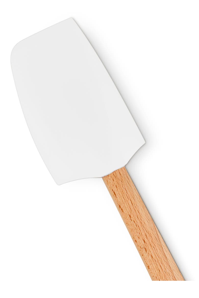 Signature Medium Silicone & Wood Spatula, Alternate, color, WHITE