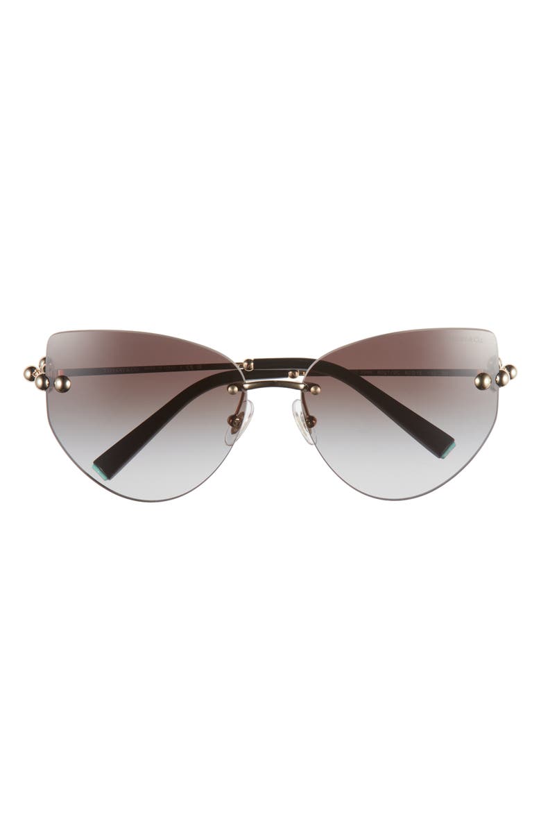 Tiffany & Co. 60mm Gradient Butterfly Sunglasses, Main, color, Pale Gold