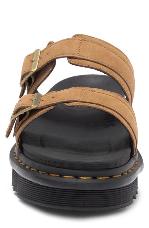 Dr. Martens' Myles Slide Sandal In Tan, Women's At Urban Outfitters In Savannah Tan Nubuck