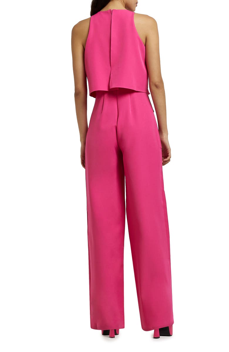River Island Layered Halter Neck Jumpsuit, Alternate, color, 