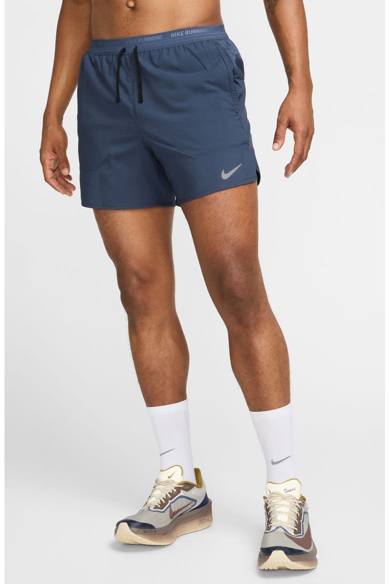 Dri-FIT Stride 5-Inch Running Shorts, Main, color, 437 THUNBL/REFSIL