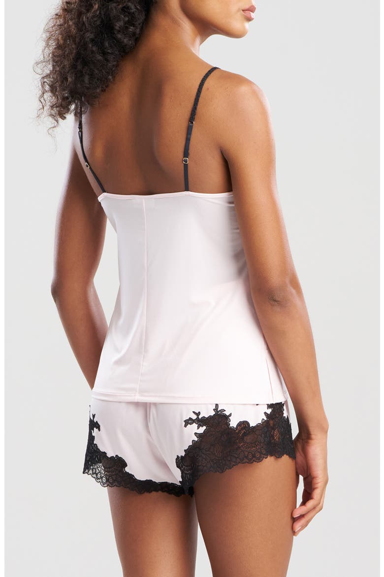 Enchant Lace Short Pajamas, Alternate, color, PINK/ BLACK