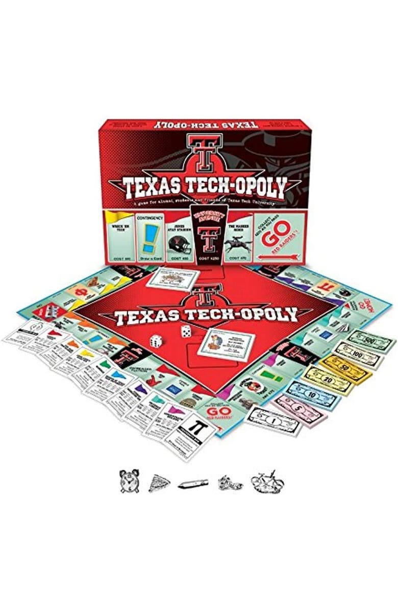 Late for the Sky Texas Techopoly Monopoly Board Game, Main, color, Multicolored