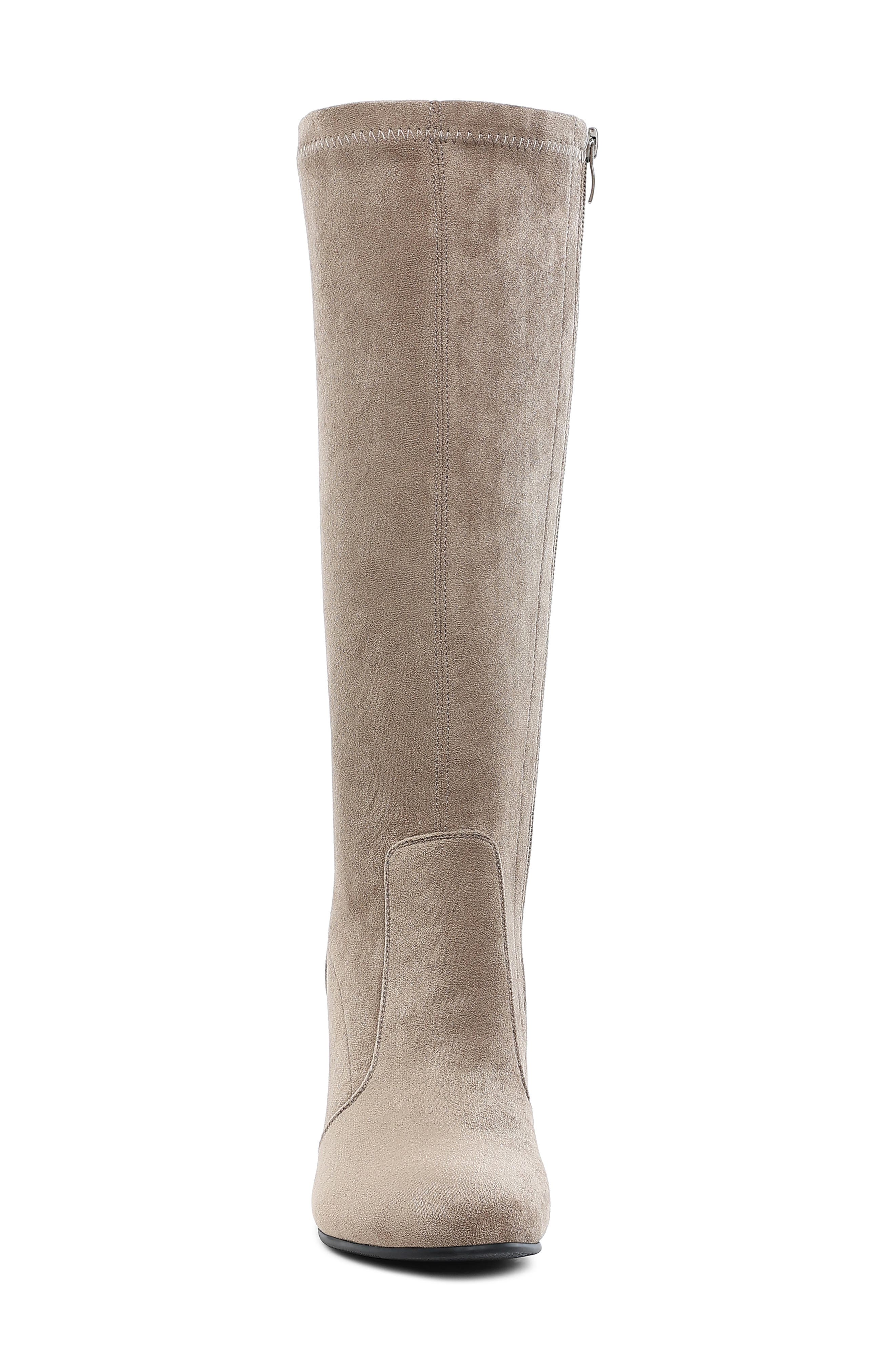 Saloniki Water Repellent Knee High Boot, Alternate, color, TAUPE