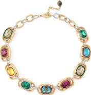 Kurt Geiger London Crystal Chain Statement Necklace
