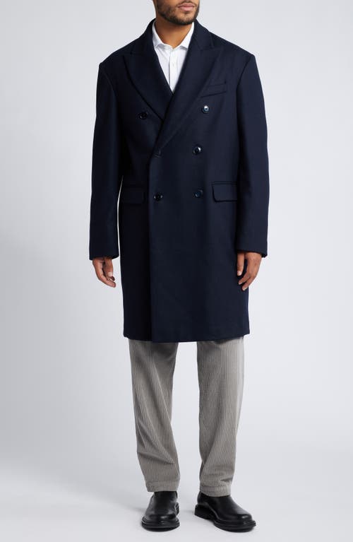 Barena Venezia Capoto Caramal Wool Blend Coat in Navy 