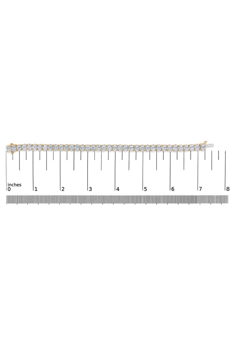 IGI Certified 14K Yellow Gold 18 1/2 Cttw Oval Cut Lab Grown Diamond Tennis Bracelet, Alternate, color, Yellow Gold