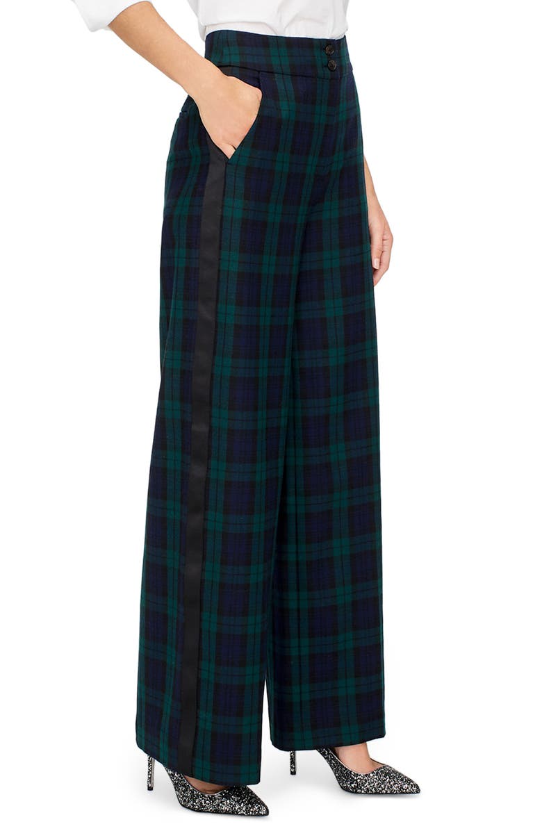 J.Crew Frankie Black Watch Tartan Pants, Alternate, color, 