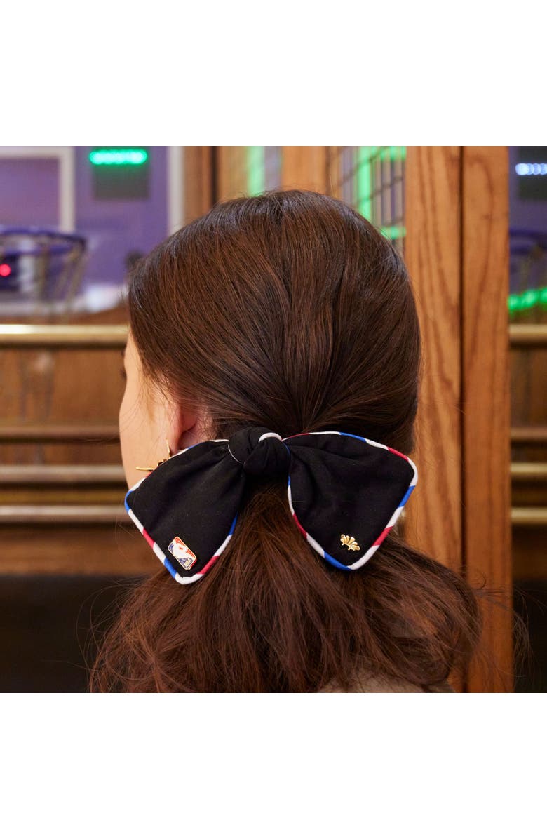 Lele Sadoughi NBA Bow Barrette, Alternate, color, Jet 001