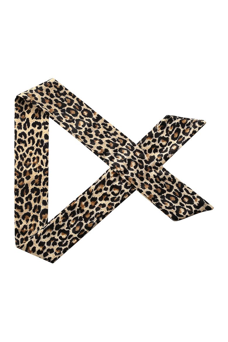 Leopard Silk Scarf 38mm/40mm Apple Watch 1/2/3/4 Band, Alternate, color, LEOPARD