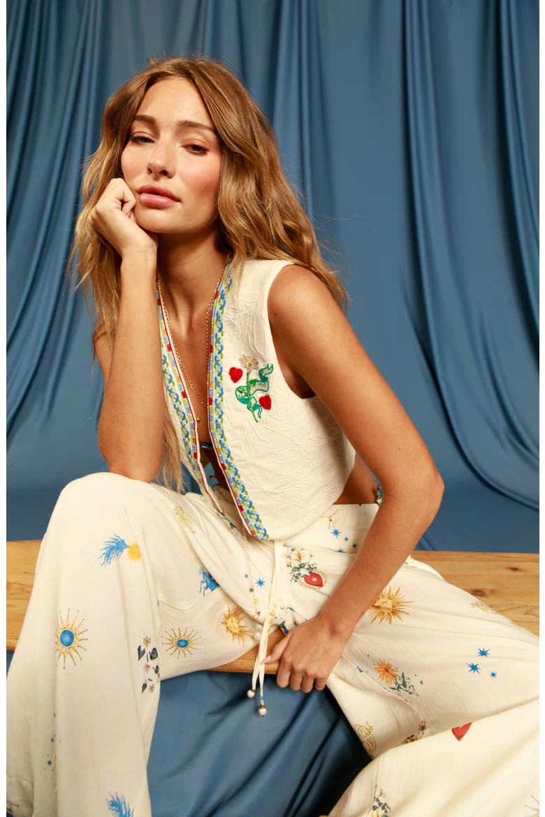 Mabel Solstice Cover-Up Vest, Alternate, color, WHITE
