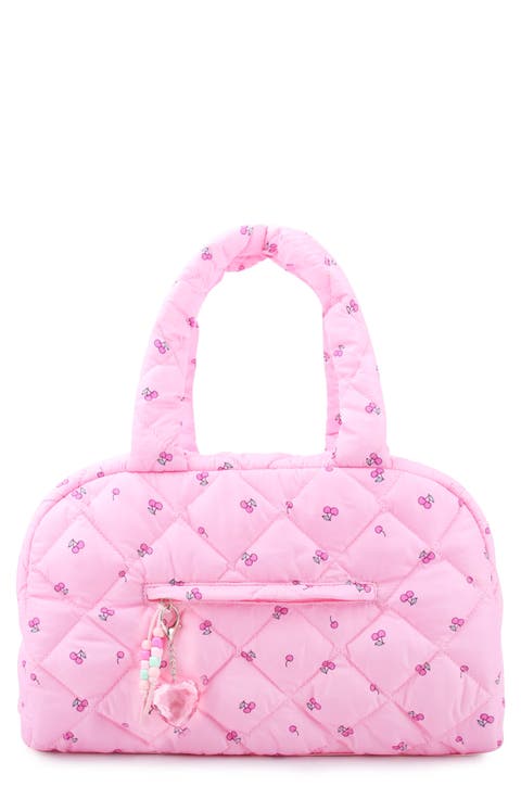 Kids' Cherry Medium Quilted Water Resistant Duffle Bag