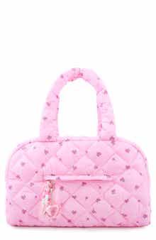 OMG Accessories Kids' Cherry Medium Quilted Water Resistant Duffle Bag