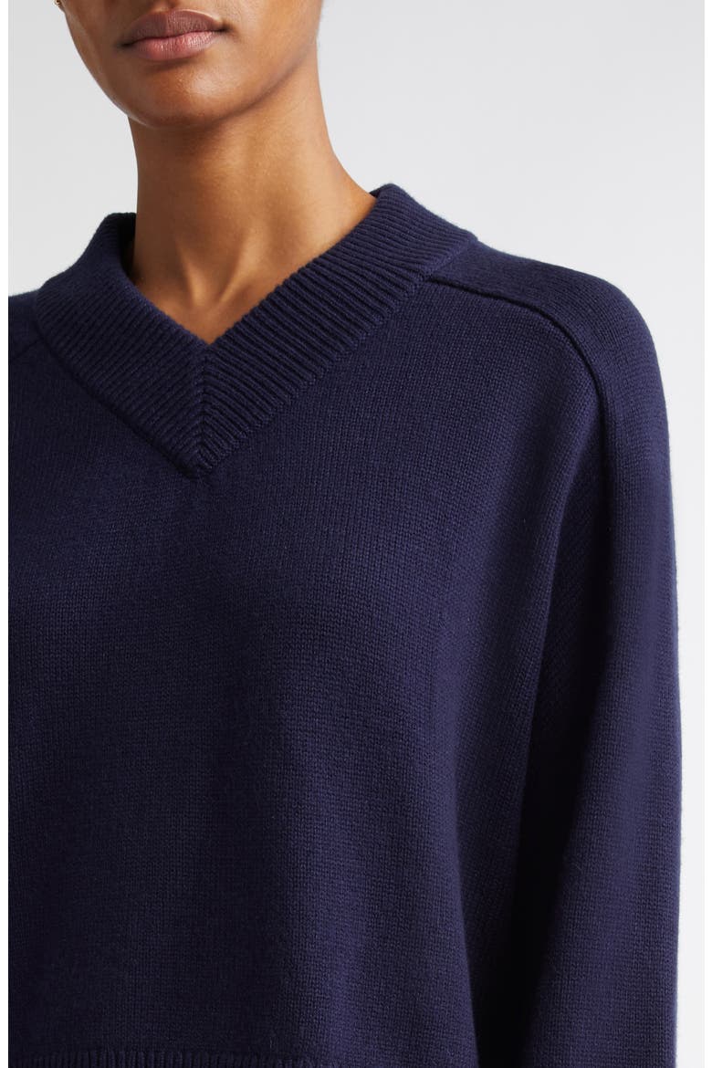 Cashmere Varsity Sweater, Alternate, color, MARITIME