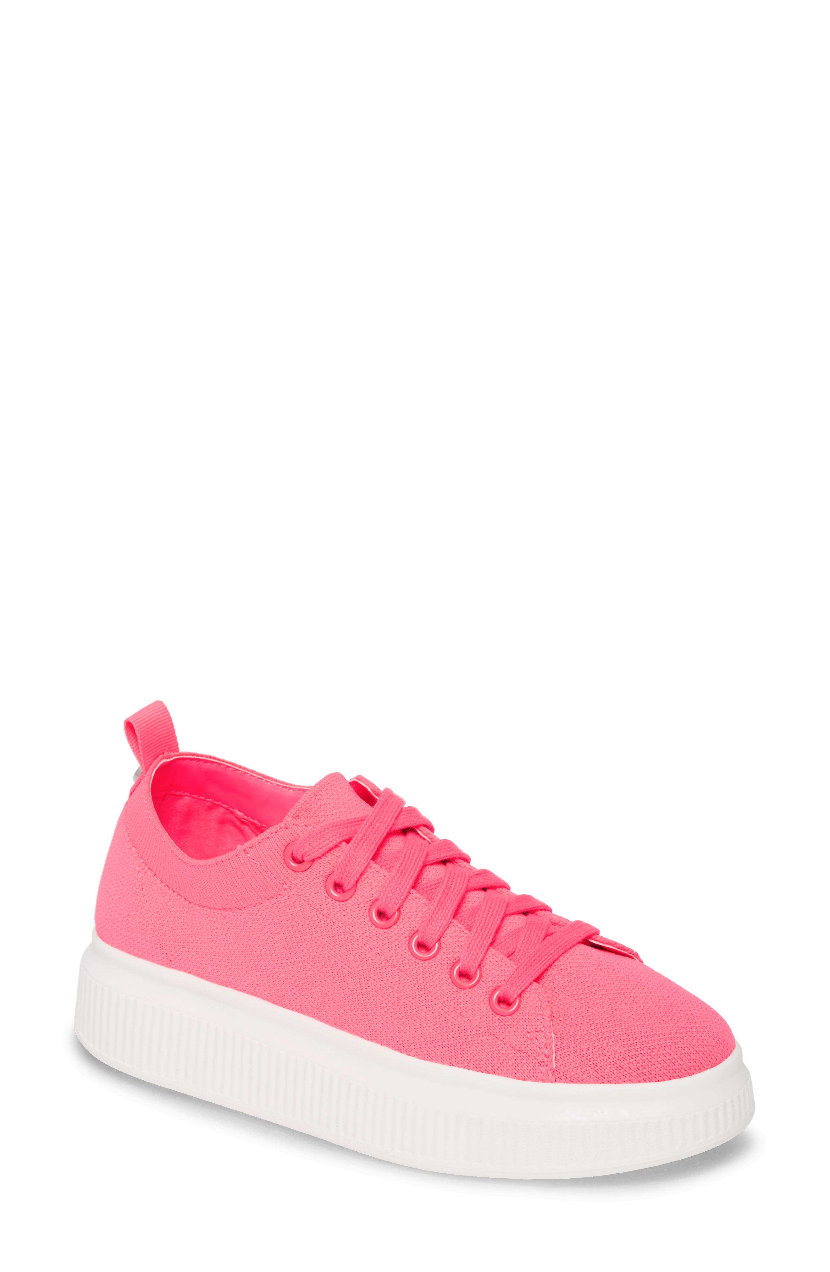 Sonny Sneaker, Main, color, NEON PINK FABRIC