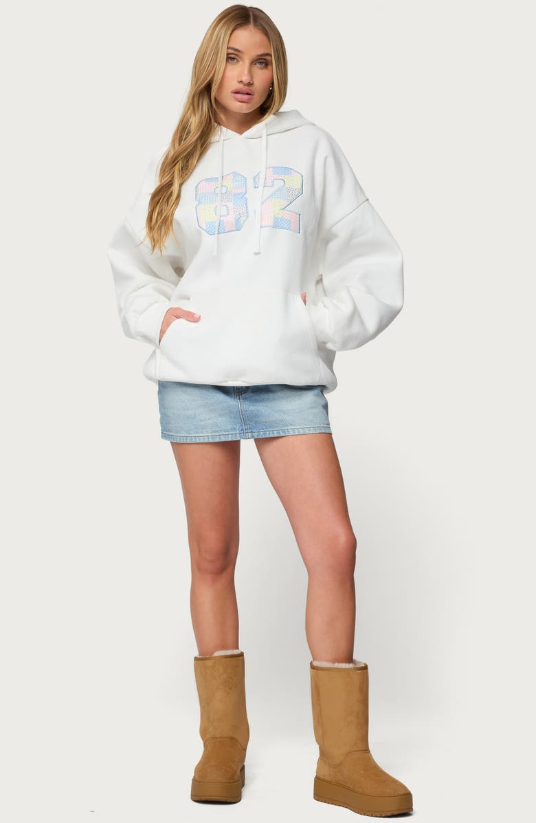 EDIKTED 82 Oversize Hoodie, Alternate, color, White