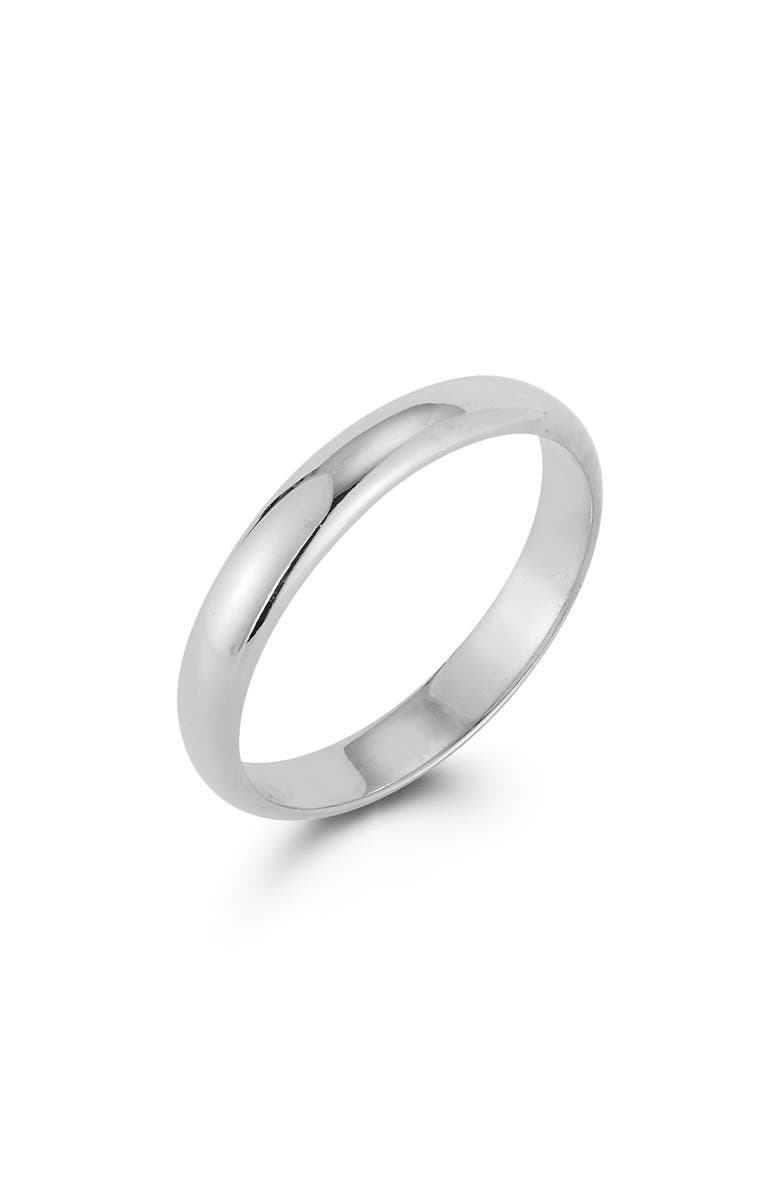 CHLOE AND MADISON Rhodium Plate Band Ring, Alternate, color, Silver