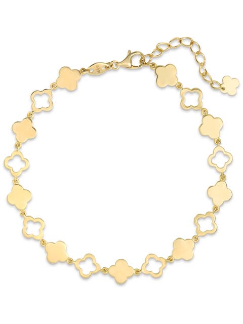 Clover Chain Bracelet in 14K Gold, 7mm