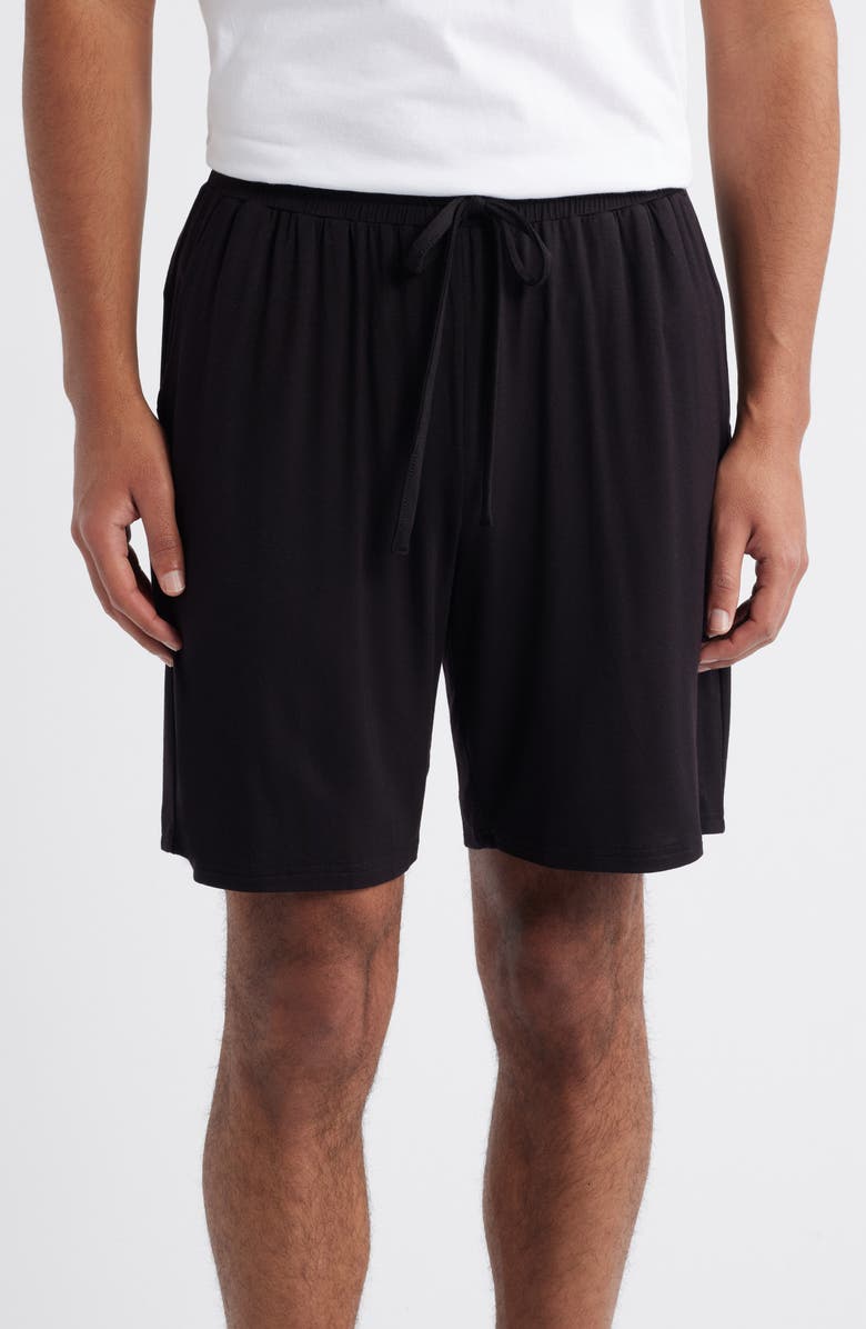 Nordstrom Moonlight Modal Blend Drawstring Lounge Shorts, Main, color, Black
