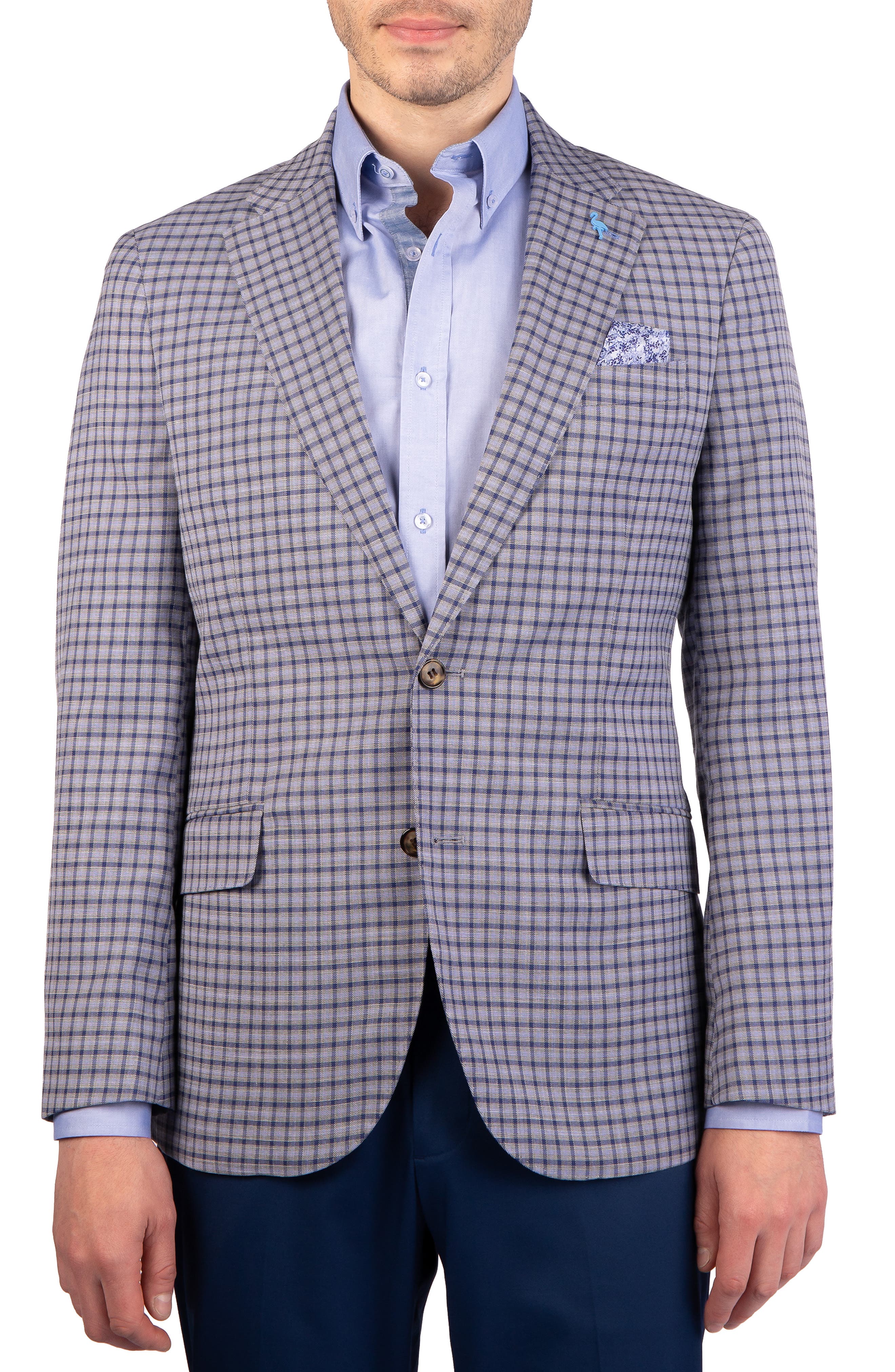TailorByrd Mini Plaid Melange Sport Coat