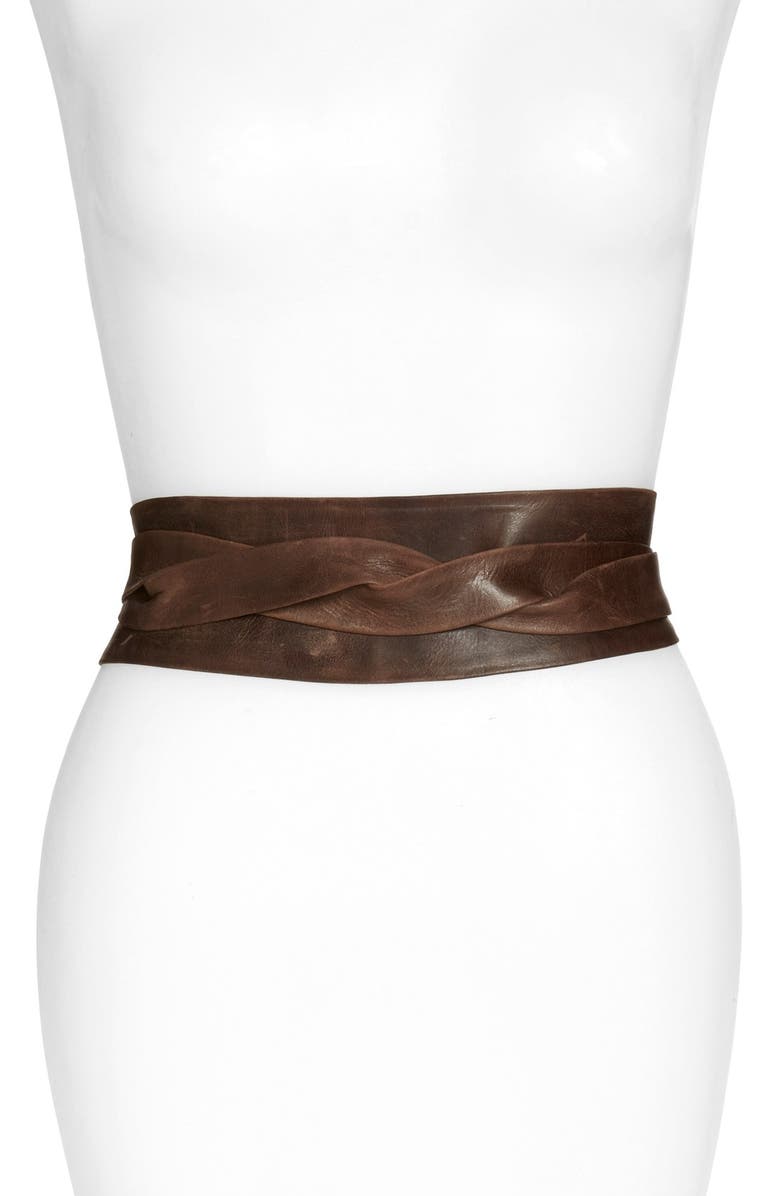 Ada Leather Wrap Belt, Alternate, color,