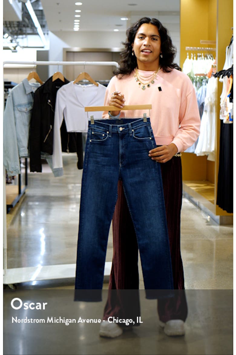 The Rider High Waist Ankle Straight Leg Jeans video