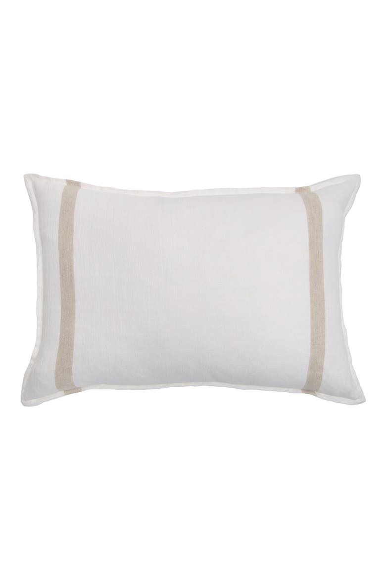 Rory Linen Sham, Main, color, WHITE/ FLAX