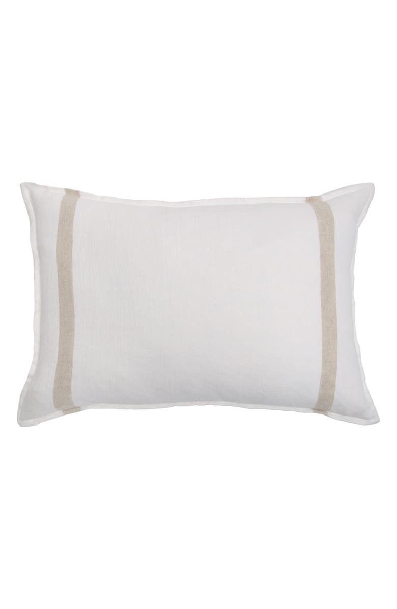 Pom Pom at Home Rory Linen Sham, Main, color, White/ Flax