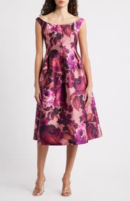 Julia Jordan Floral Off the Shoulder Cocktail Dress