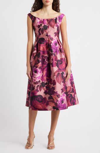 Julia Jordan Floral Off the Shoulder Cocktail Dress