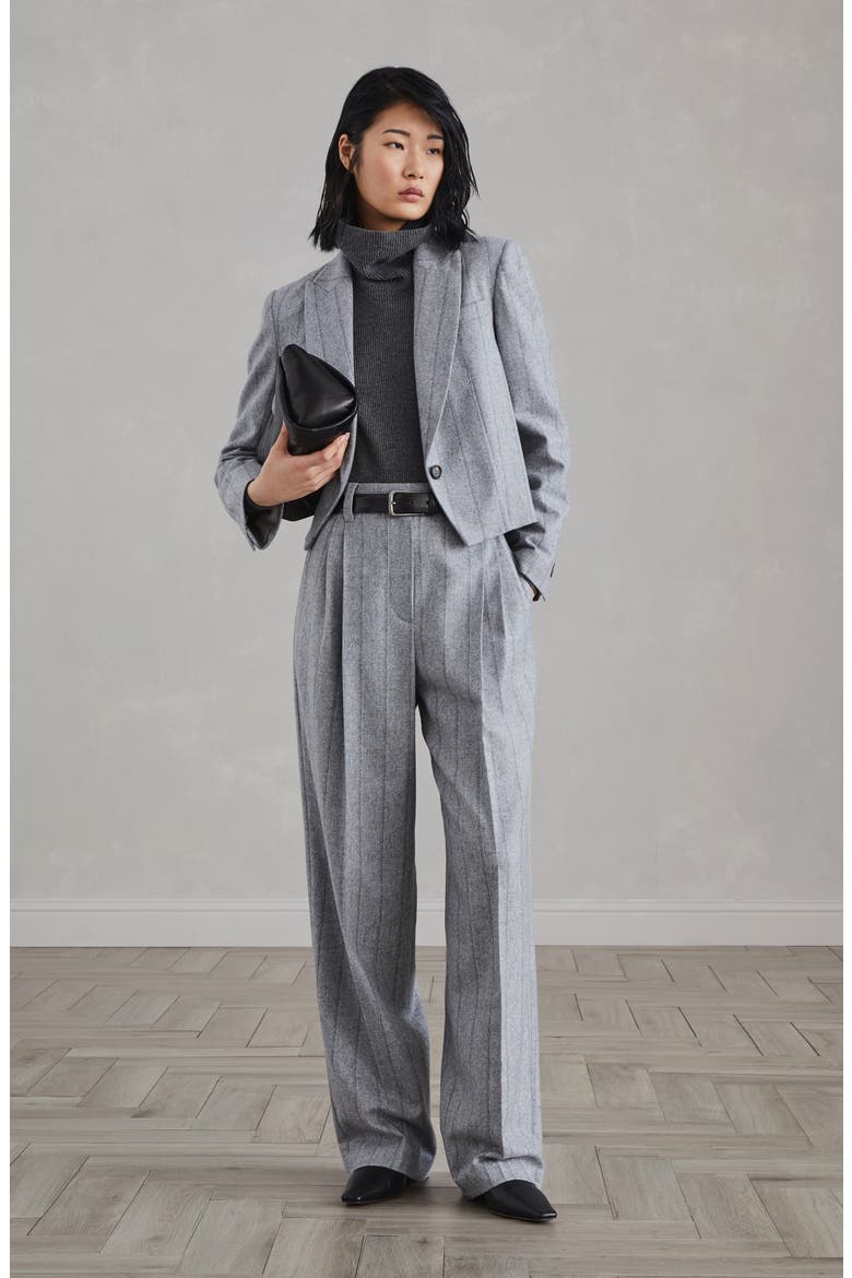Relaxed Tailored trousers, Alternate, color, Light Grey