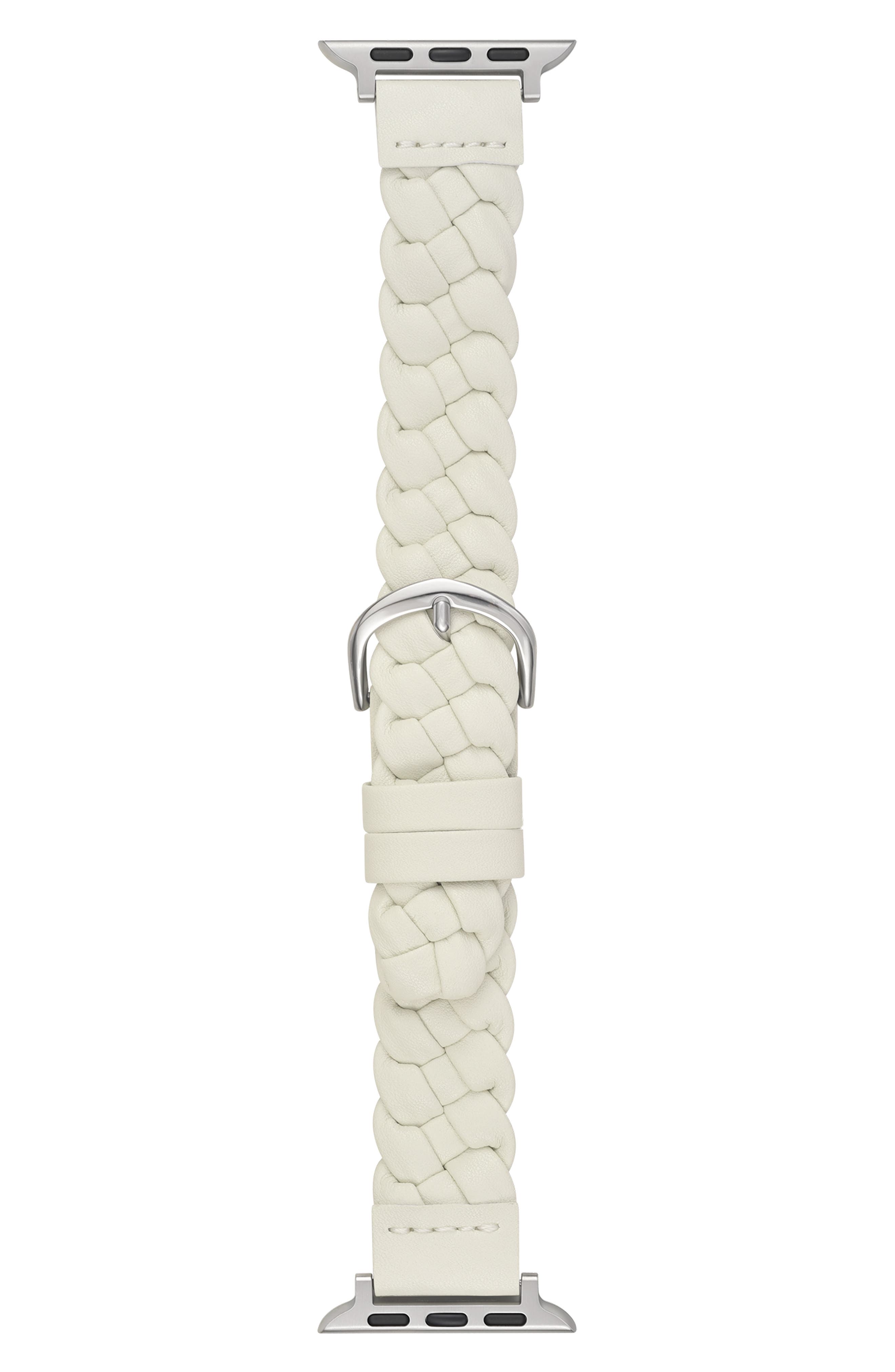 Interlock Braided Faux Leather Watchband