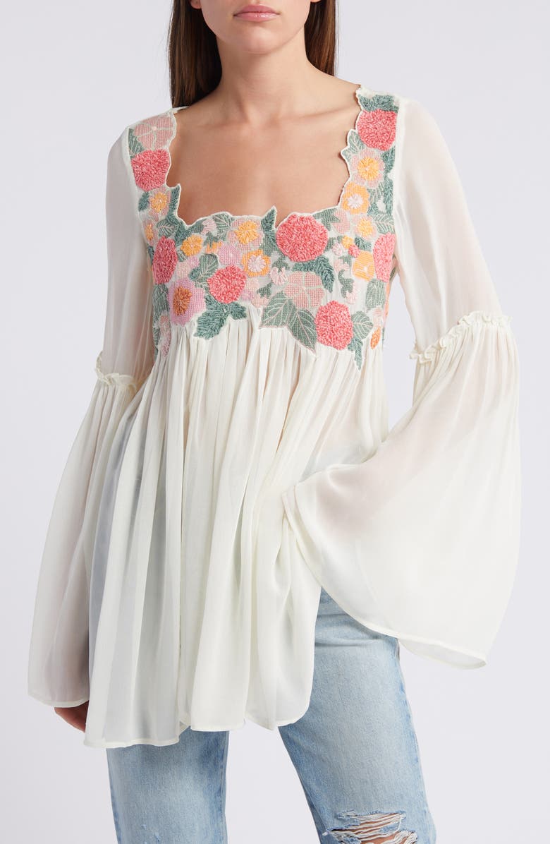 Free People Madeline Bell Sleeve Tunic, Main, color,