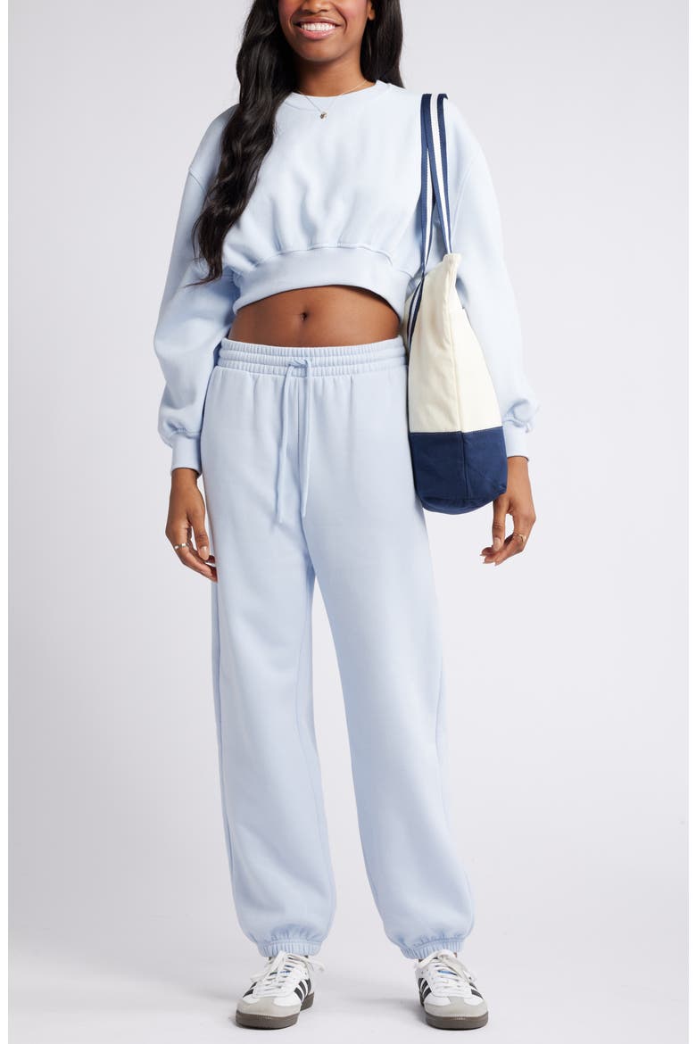 Baggy Fleece Joggers, Alternate, color, BLUE FEATHER