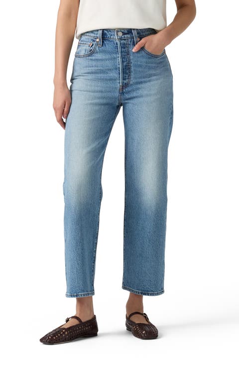 Ribcage High Waist Ankle Straight Leg Jeans