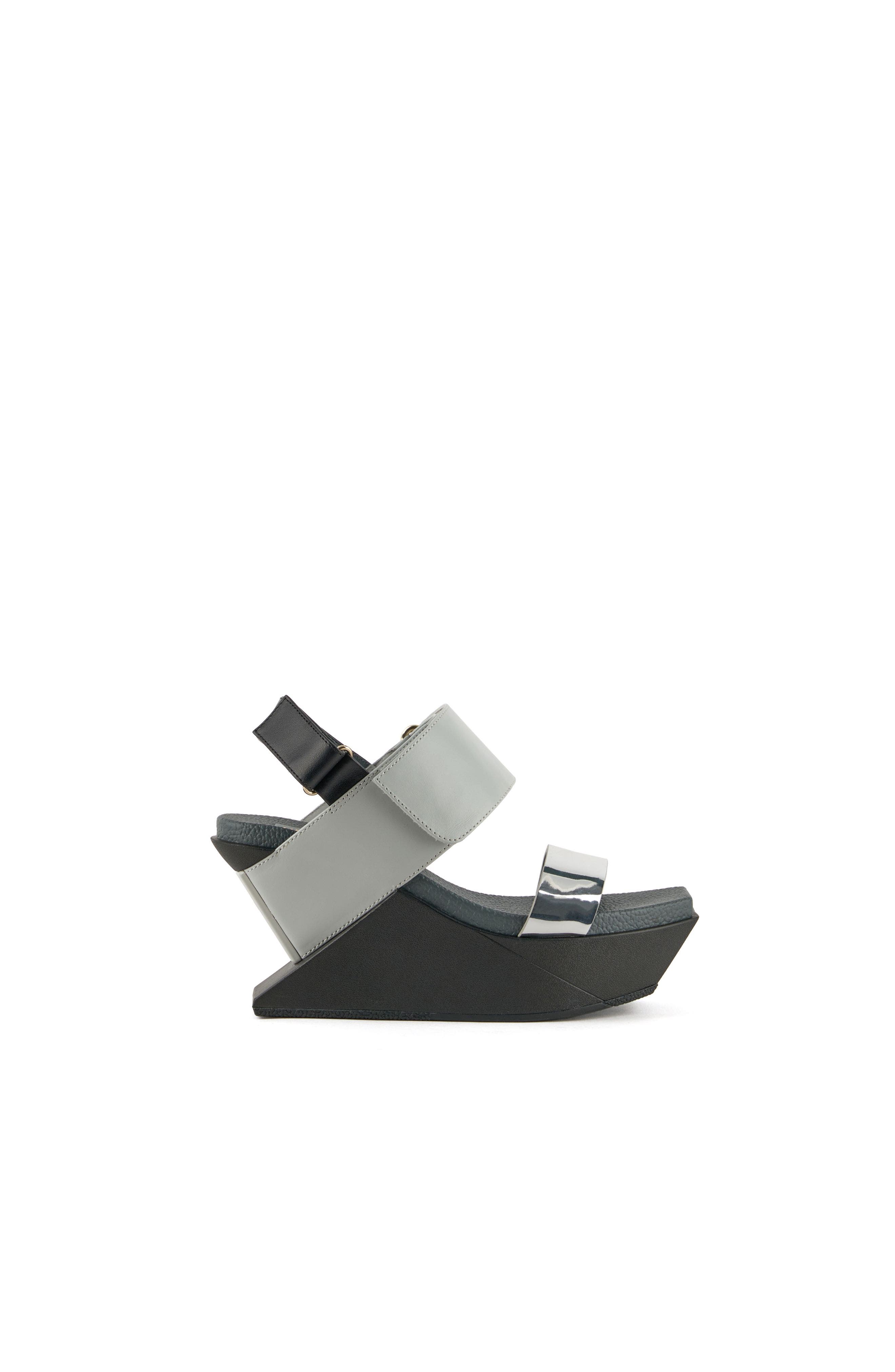 United Nude Delta Wedge Sandal, Main, color, Steel