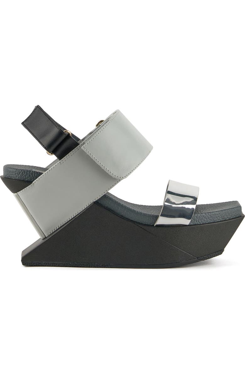 United Nude Delta Wedge Sandal, Main, color, Steel