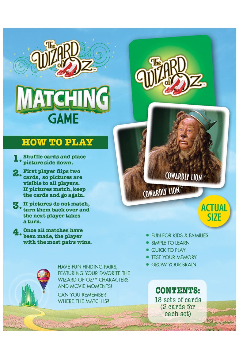 Wizard of Oz Matching Game, Alternate, color, Multicolor