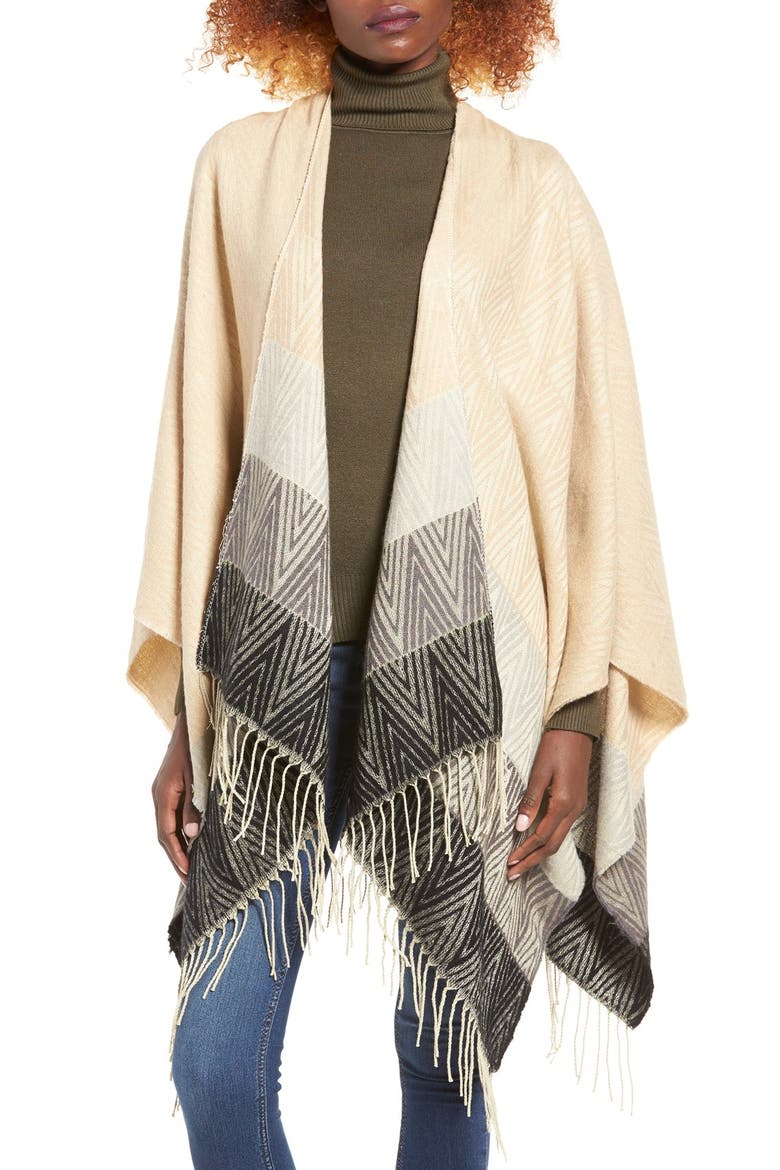 Chevron Capelet, Main, color, BEIGE