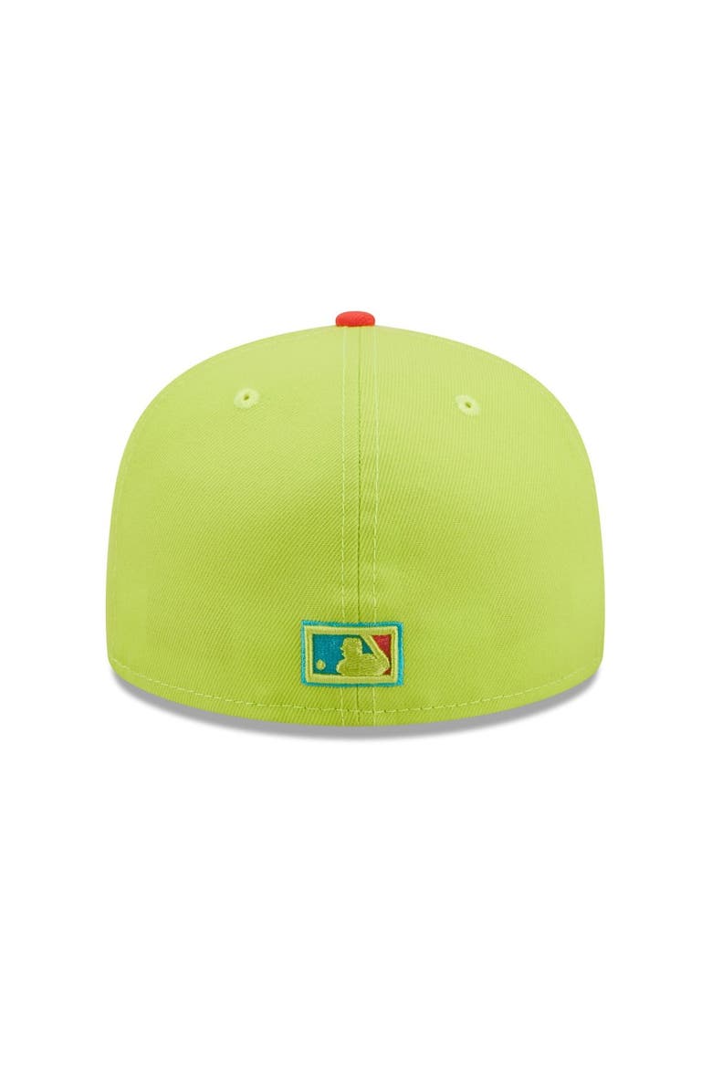 Men's New Era Green/Red Washington Nationals 2008 Inaugural Season Cyber Highlighter 59FIFTY Fitted Hat, Alternate, color, Green