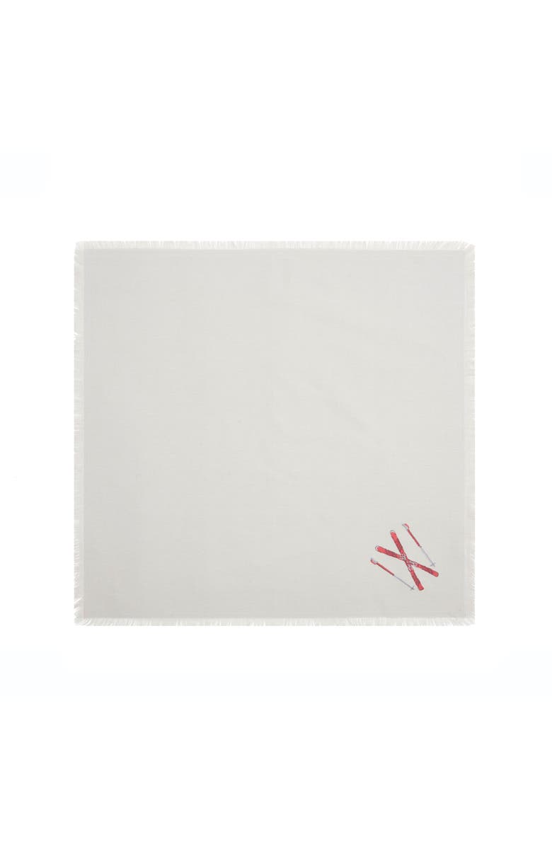 RightSide Designs Slopeside Napkins Set of 4, Alternate, color, White