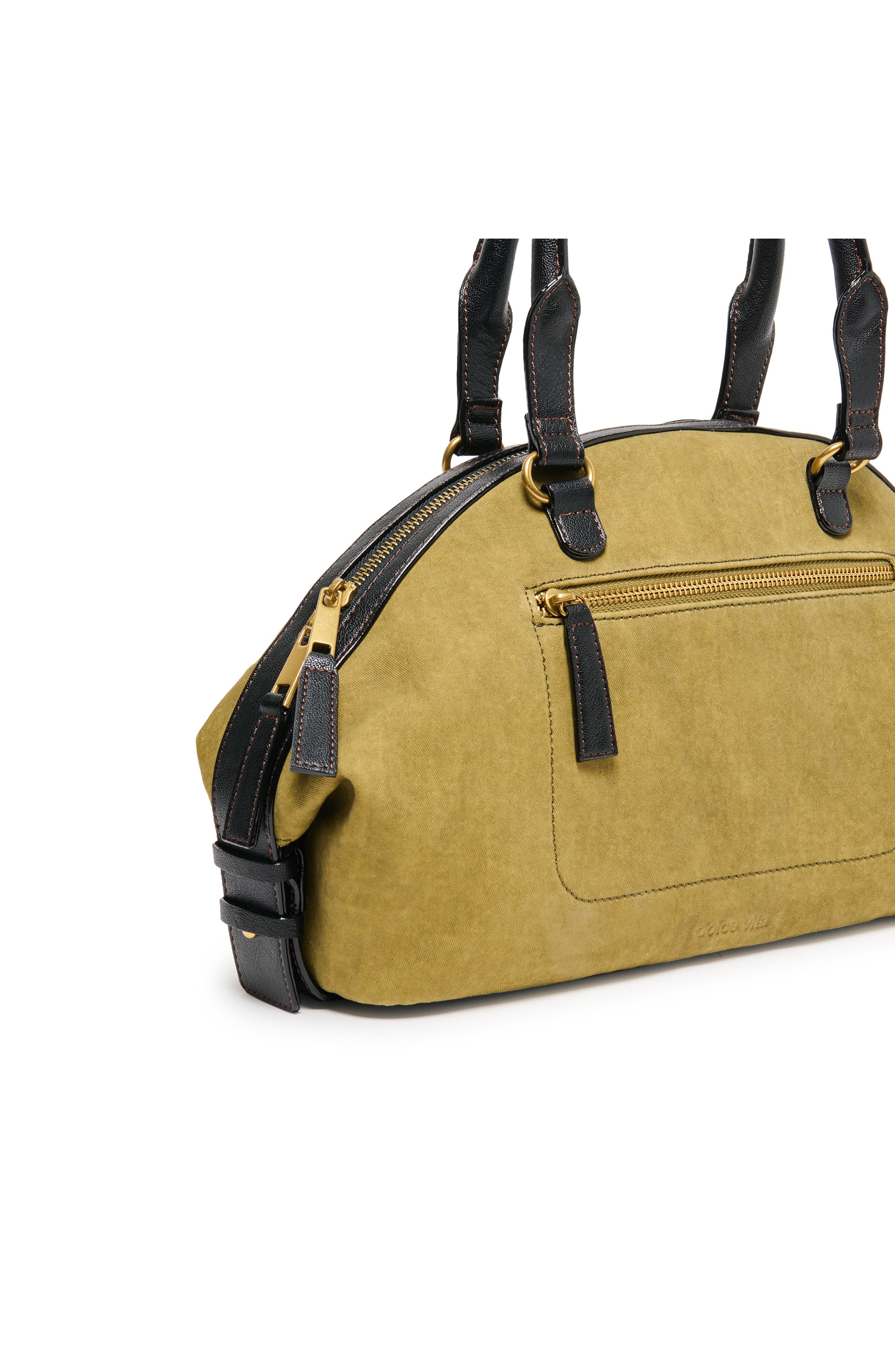 Dolce Vita Sion Cotton Canvas Satchel, Alternate, color, Olive