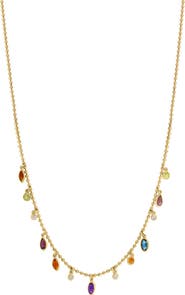 EFFY 14K Yellow Gold Diamond,Amethyst,London Blue Topaz,Citrine,Madera Citrine,Rhodolite,Peridot Necklace