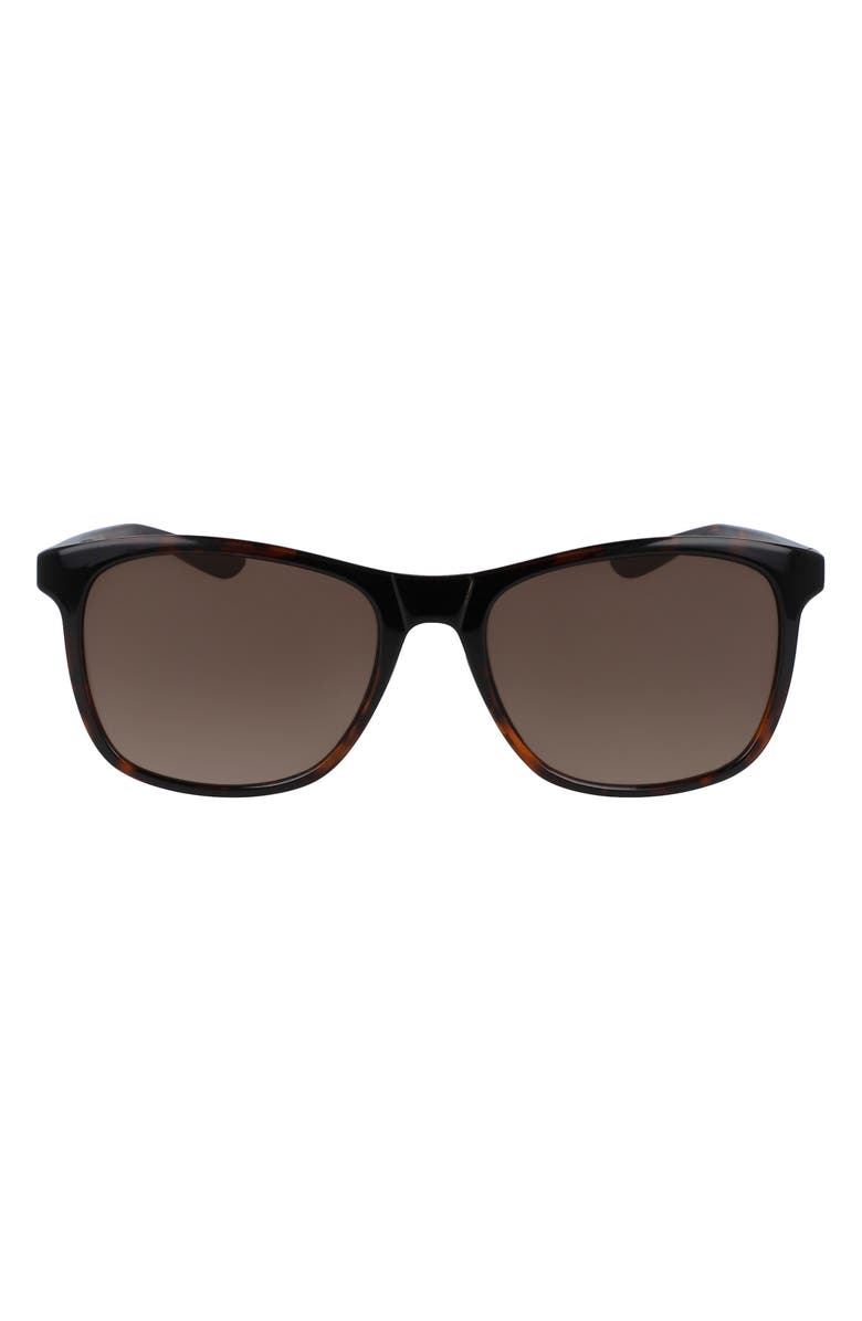 Nike Passage 55mm Square Sunglasses, Main, color, Tortoise/ Brown Gradient