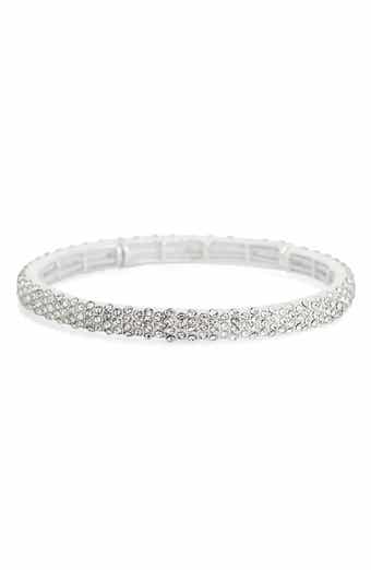 Pavé Cubic Zirconia Domed Stretch Bracelet