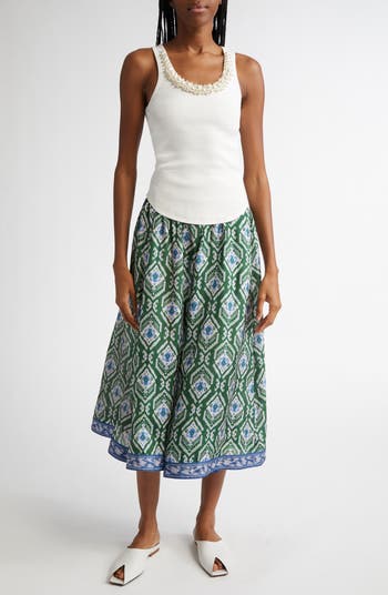 Zimmermann Wylie Swing Ikat Silk Skirt | Nordstrom